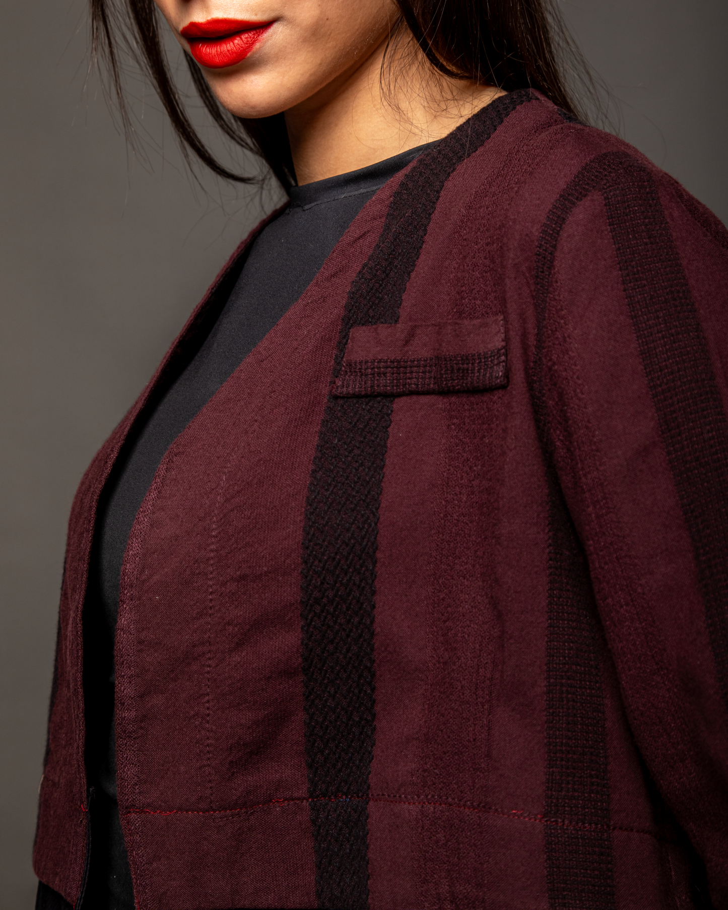 Swift Stripped Cropped Jacket