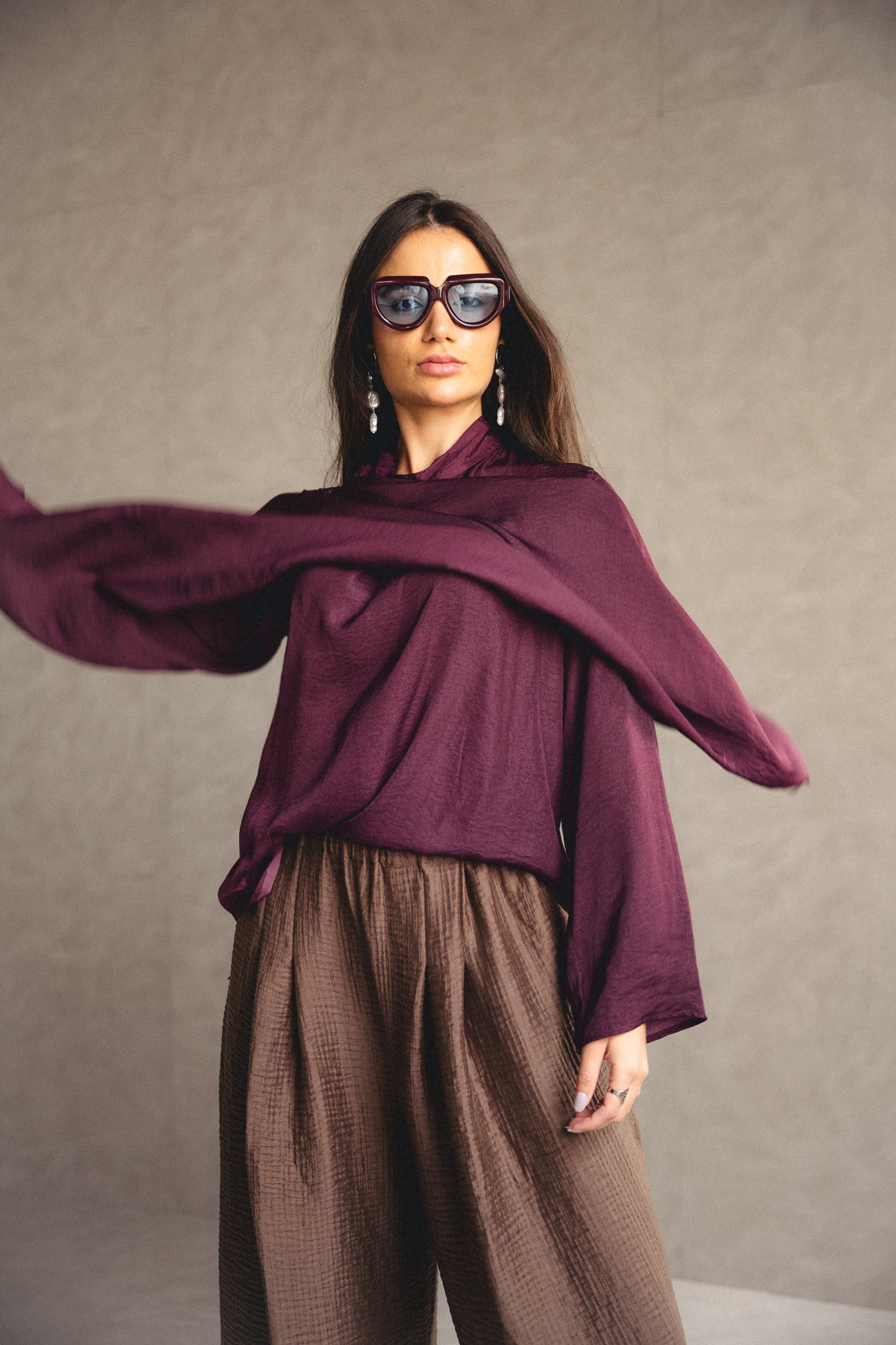 Floating shawl Shirt