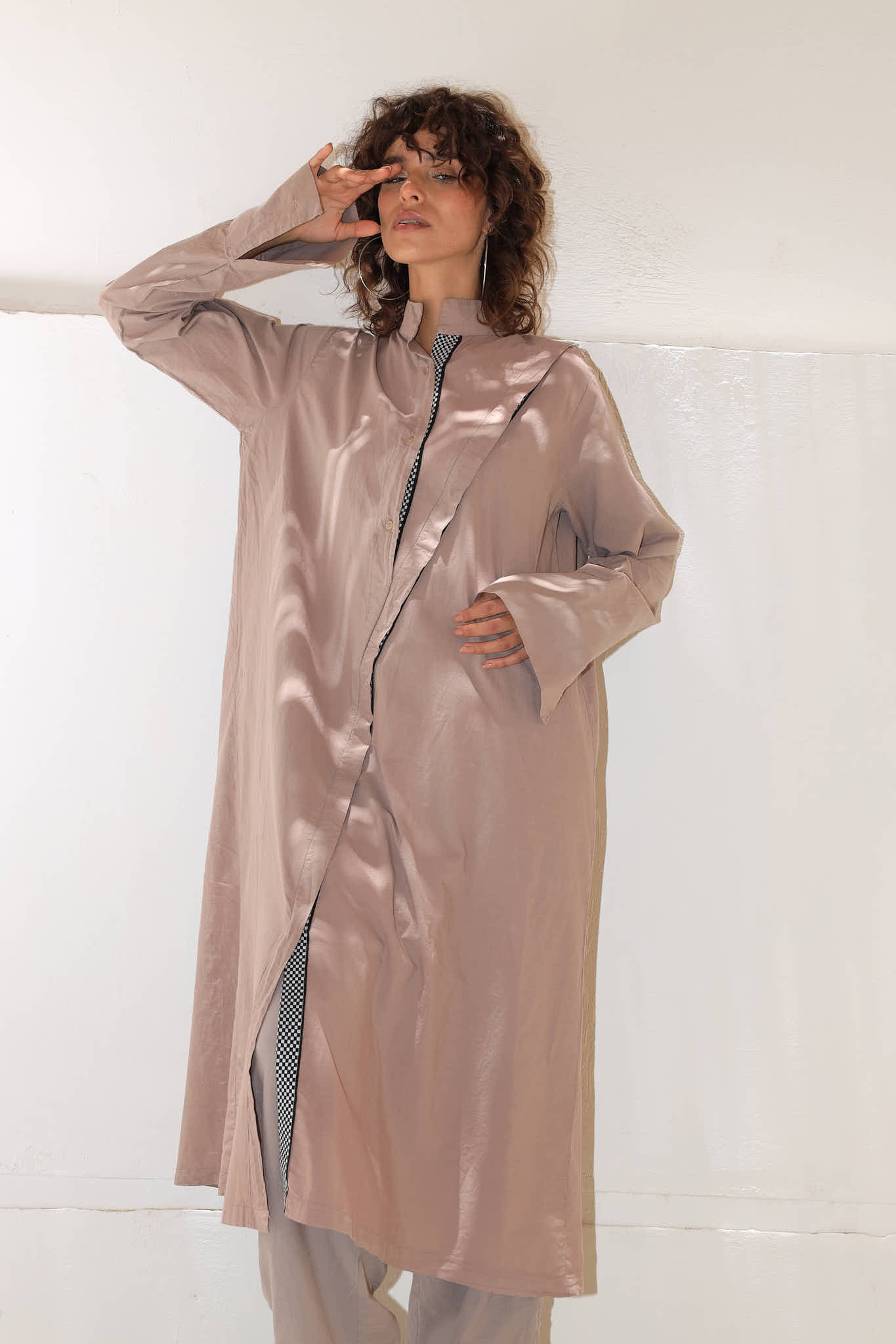 Double Placket Shirt-Dress