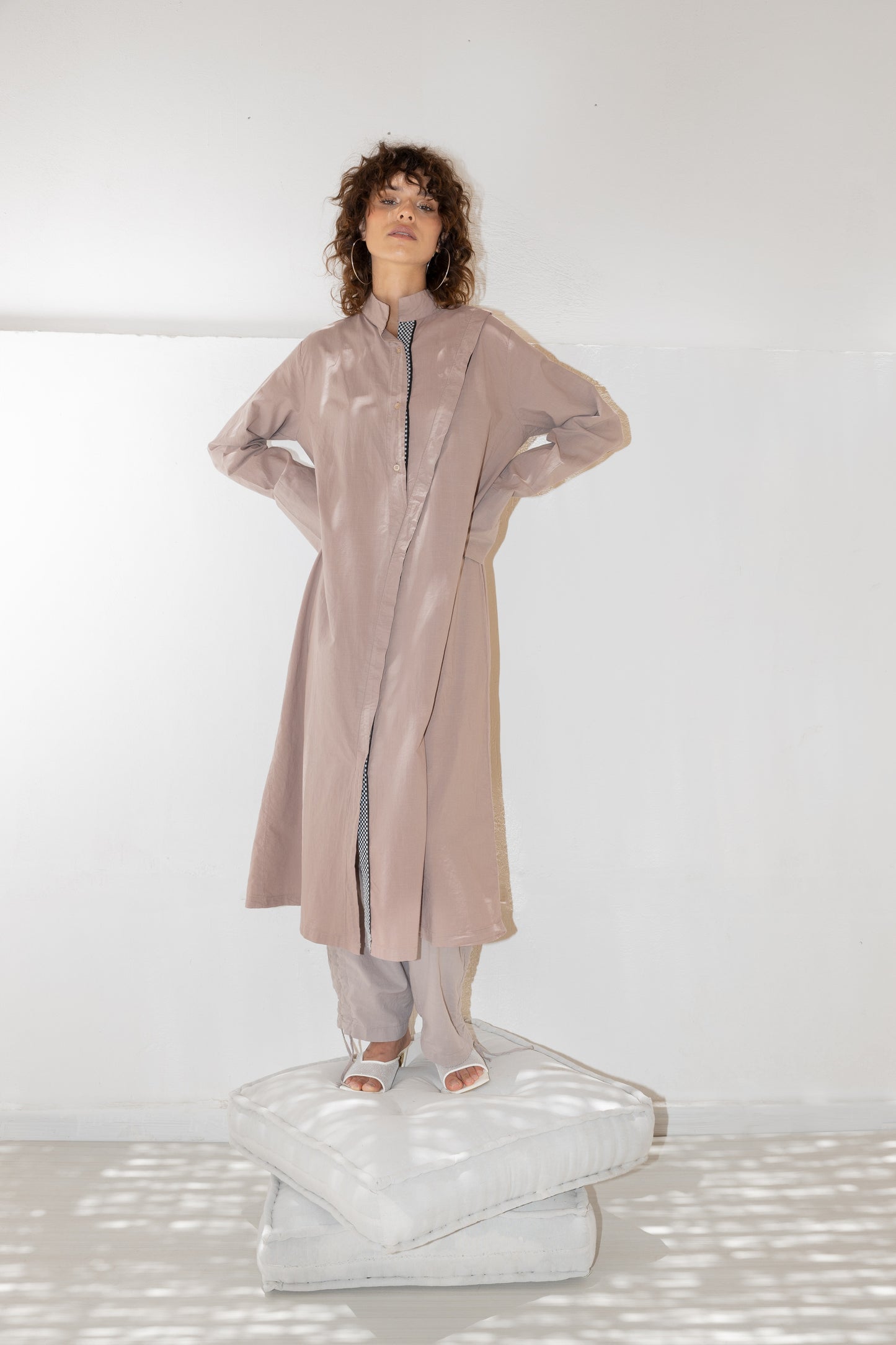 Double Placket Shirt-Dress