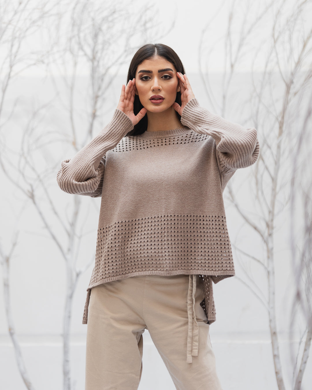 Pointelle Sweater