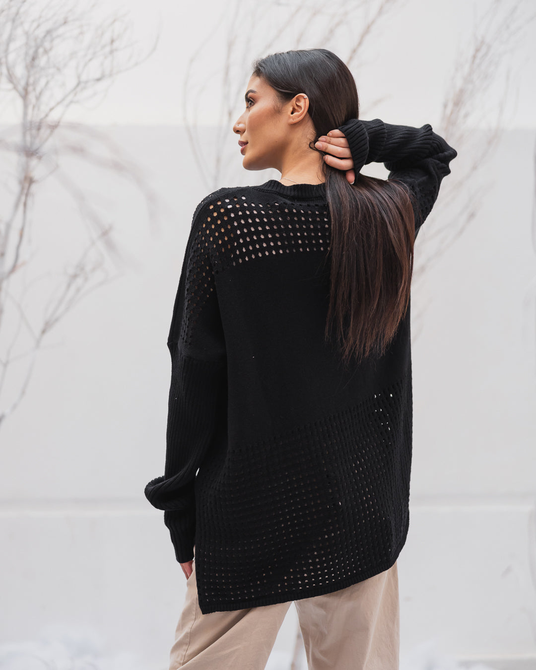 Pointelle Sweater