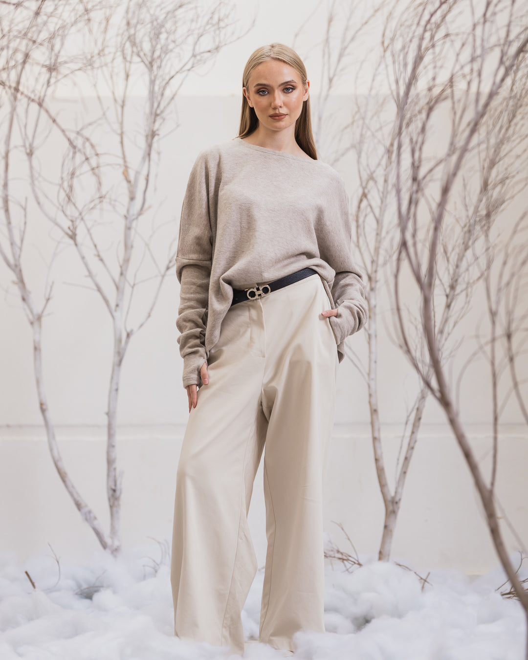 High-rise Wide Pants