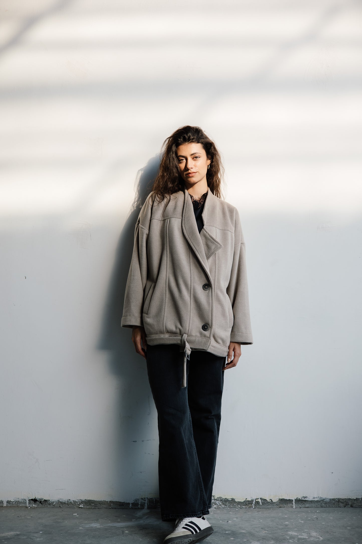 50% FLASH SALE Uneven lapels jacket