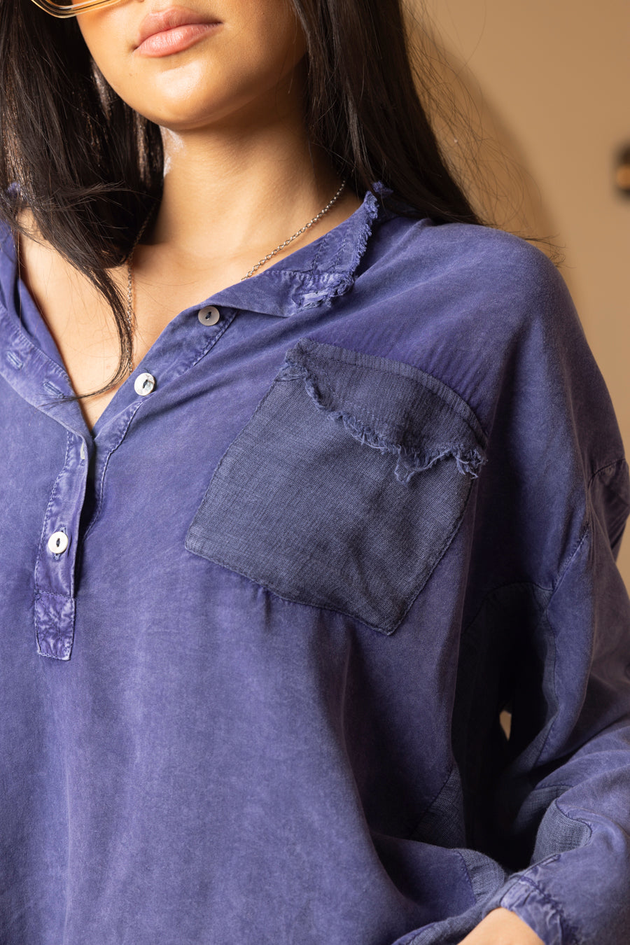 Tencel Patched Shirt