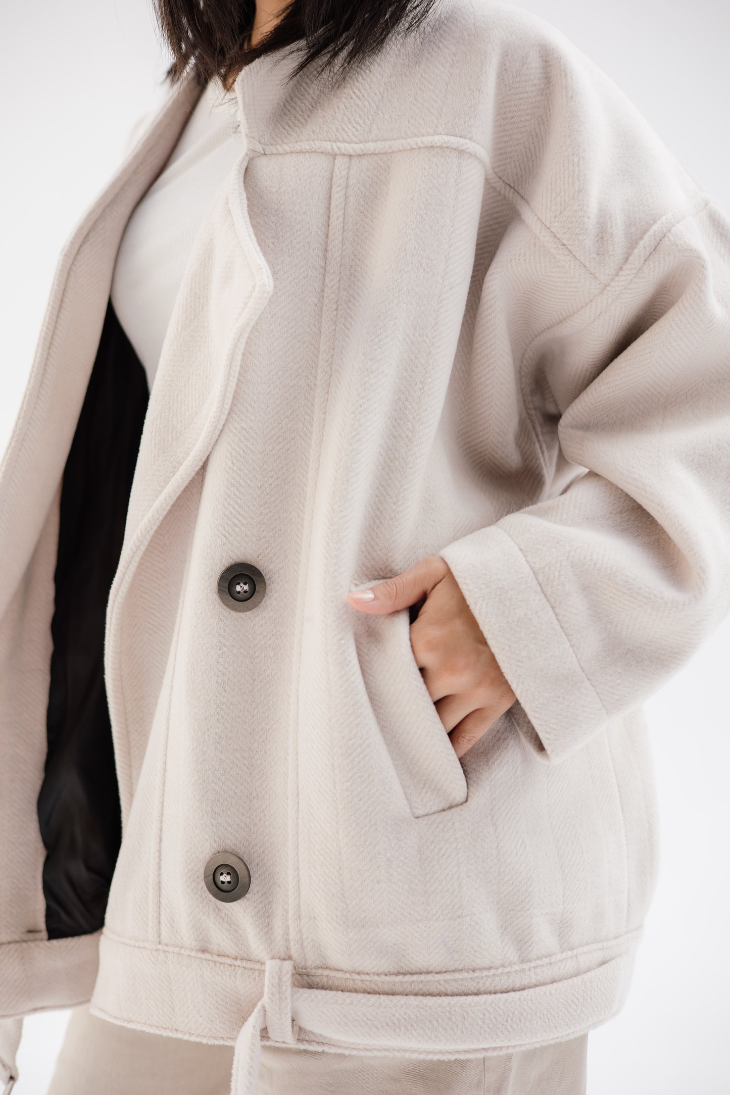 50% FLASH SALE Uneven lapels jacket