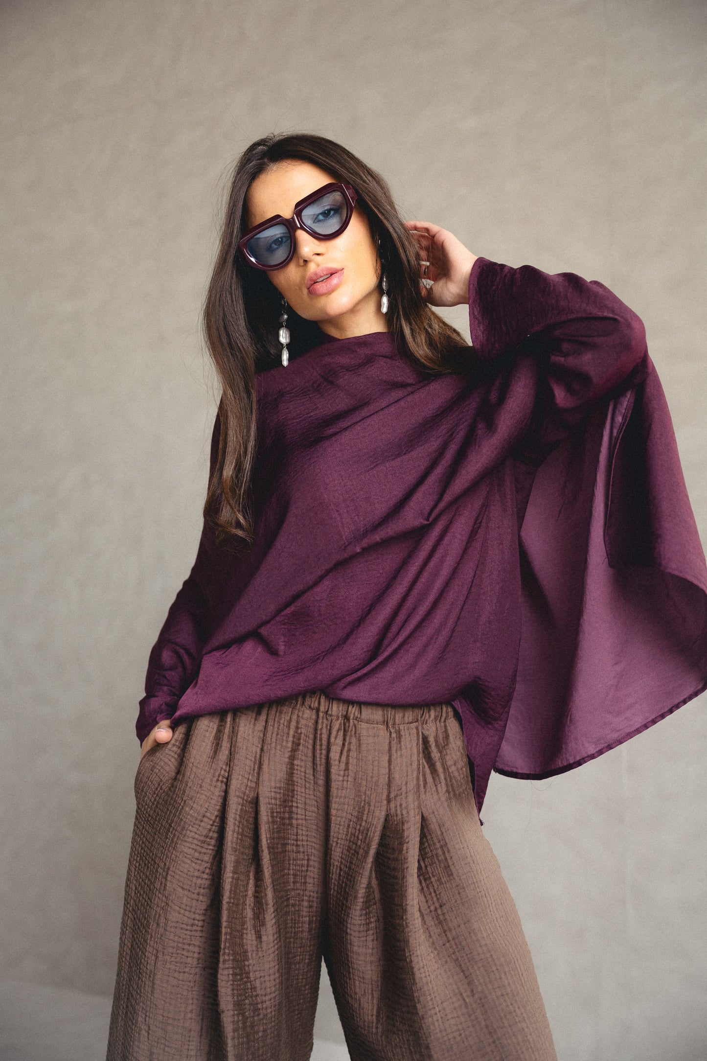 Floating shawl Shirt