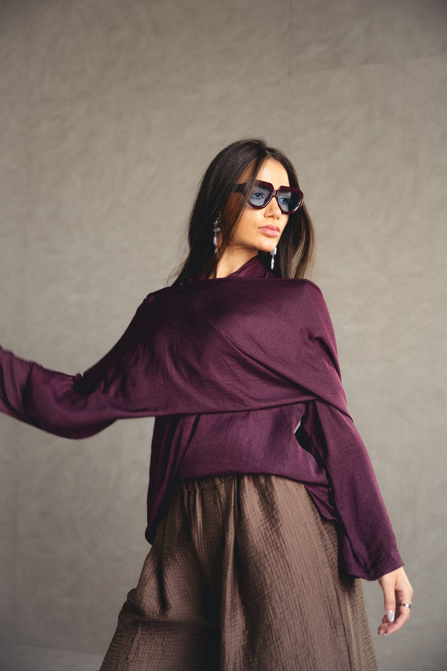 Floating shawl Shirt