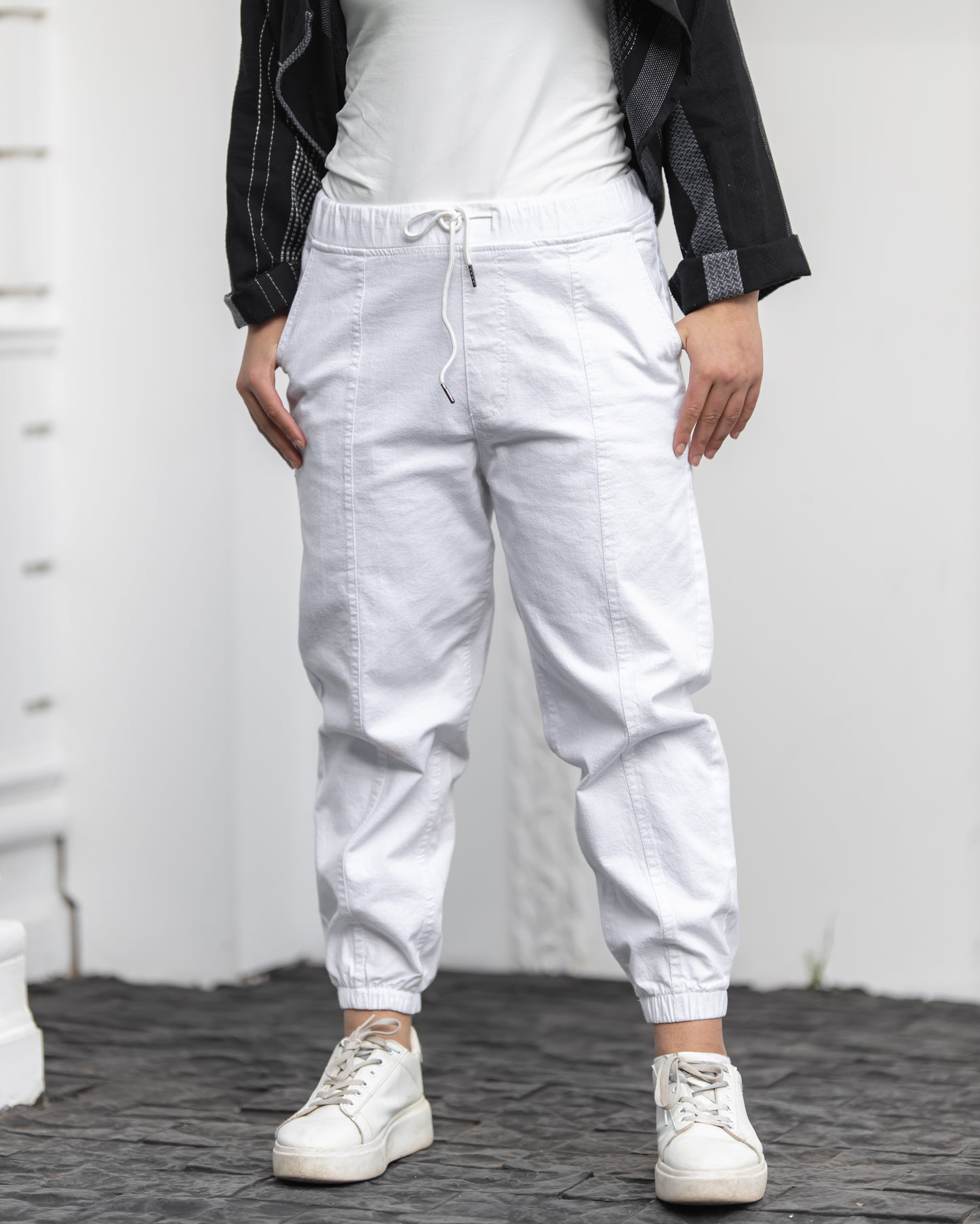 Gabardine Denim Joggers