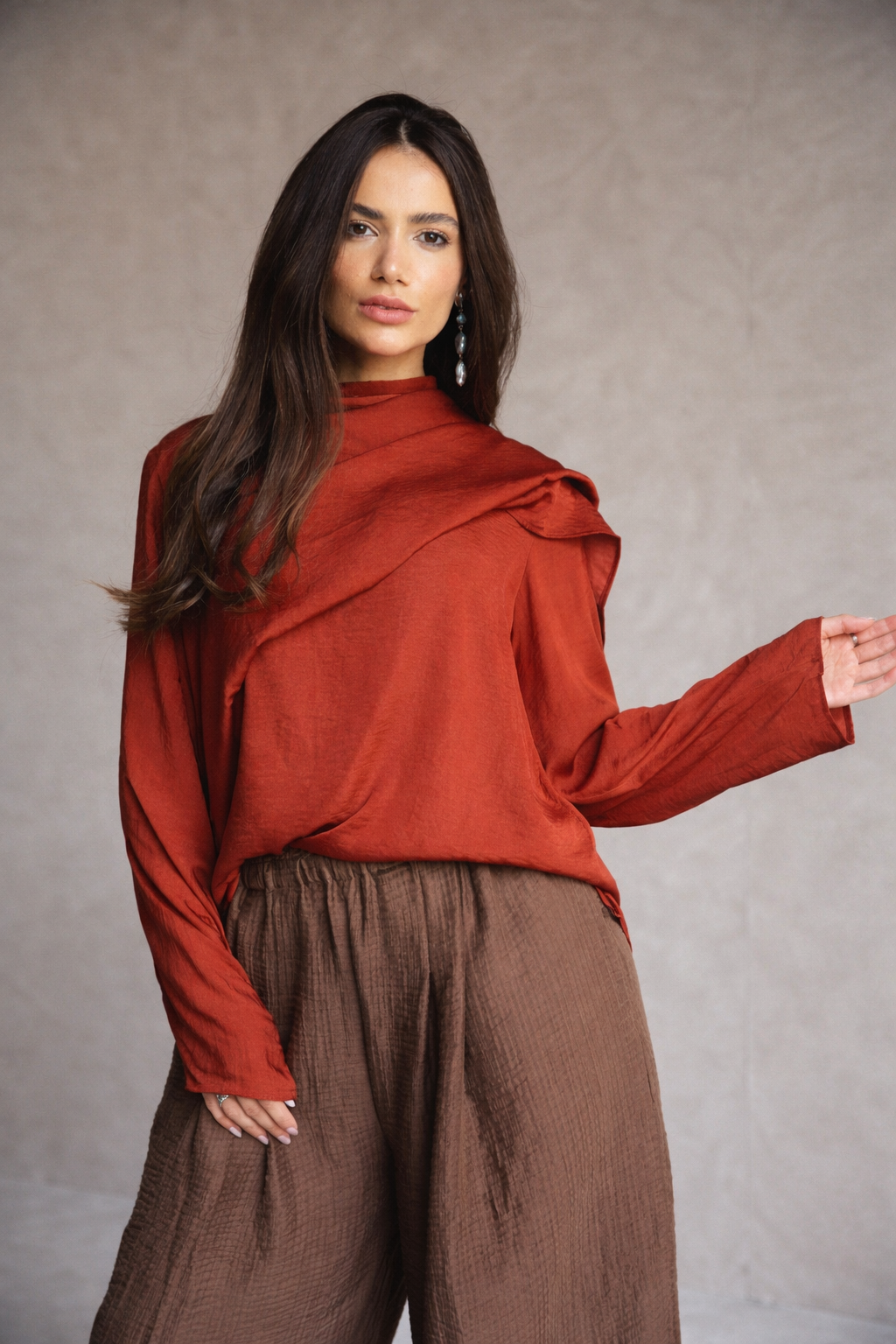 Floating shawl Shirt