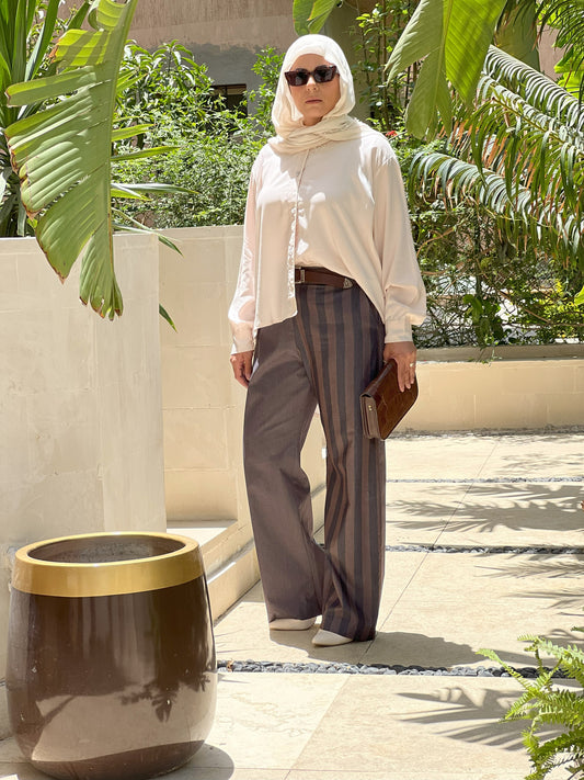 Striped Cotton Pants